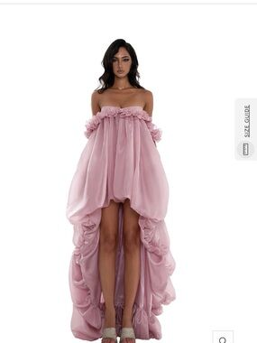 “Miss Rosier” Bubble hem high/low dress